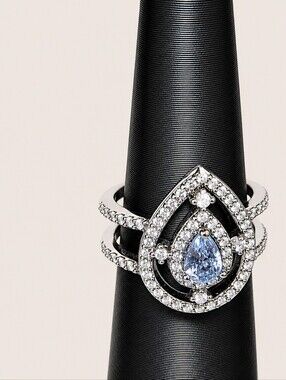 Bomb Party Drop Dead Gorgeous Lab-Created Alexandrite Ring Size 6 NWT Rhodium
